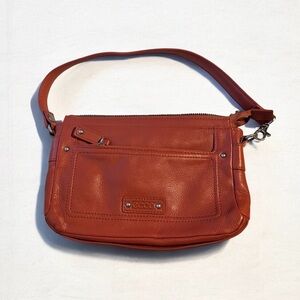 ECCO Orange Leather Handbag NWOT